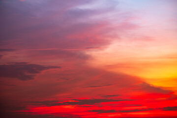 Beautiful , luxury soft gradient orange gold clouds and sunlight on the blue sky perfect for the...