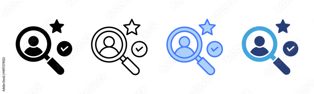Poster prospect icon sheet multiple style collection