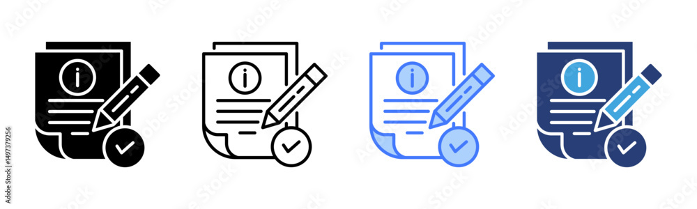 Poster Informed icon sheet multiple style collection