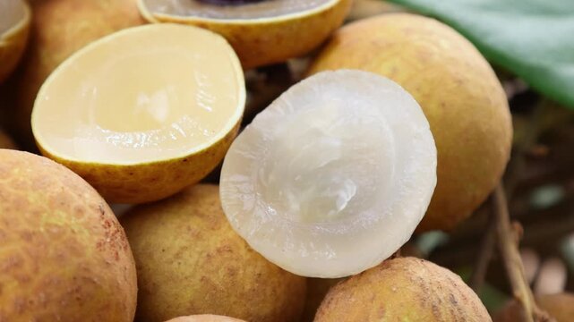 Close-up of longan in a basket