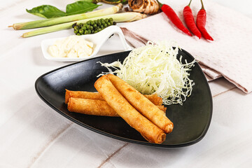 Fried spring roll with prawn