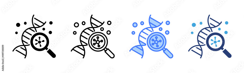 Poster Bio icon sheet multiple style collection