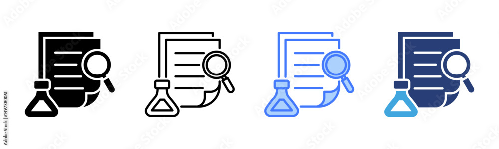 Poster trials icon sheet multiple style collection