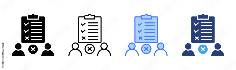 Poster Exclusion icon sheet multiple style collection