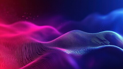 Futuristic fingerprint scan interface on colorful background with wave effects