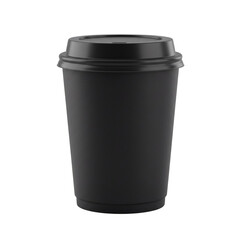 Isolated coffee cup with lid showcasing a container for beverages in a plain presentation isolated on transparent background
