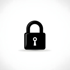 lock icon on black AI generative