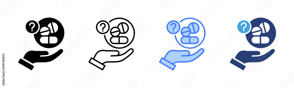 Poster blind icon sheet multiple style collection