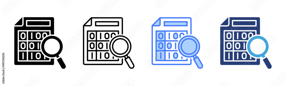 Poster Data icon sheet multiple style collection