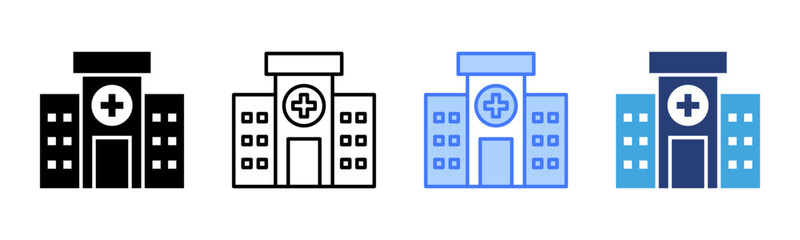 Hospital icon sheet multiple style collection