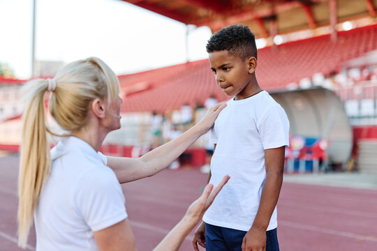 child sport athlete competition support motivation together coach teamwork exercise kid fitness training athletic young