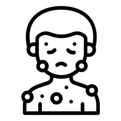 avatar rash icon line