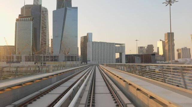 Metro Ride View in Riyadh KAFD Saudi Arabia