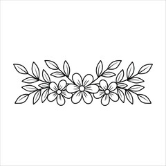 Flowers Vector, Floral Line Art, Flower Sketch, Botanical Illustration, Hand Drawn Flower, Flower Outline, Black And White Flower, Minimalist Floral, Botanical Drawing, Line Art Flowers, Flower Tattoo