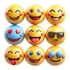 Fototapeta premium set of smiles