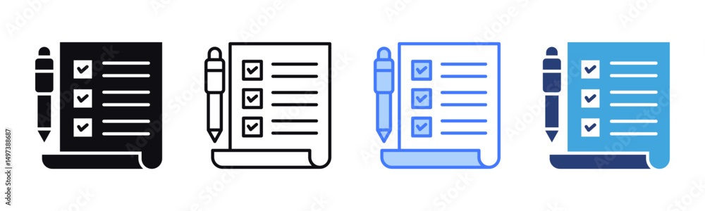 Poster Task Completed icon sheet multiple style collection