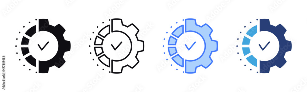 Poster Progress icon sheet multiple style collection