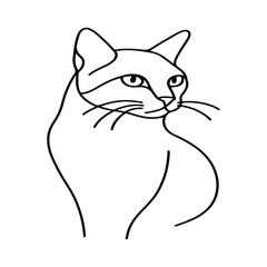 Obraz premium black cat vector illustration