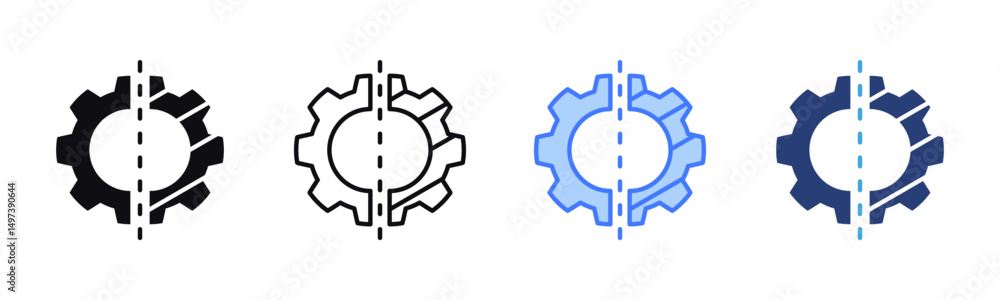 Poster reflect icon sheet multiple style collection