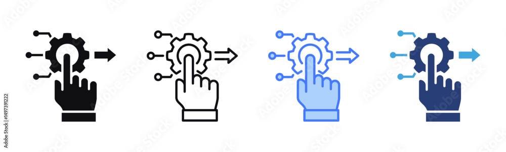 Poster Actionable icon sheet multiple style collection