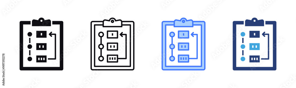 Poster Prioritize icon sheet multiple style collection