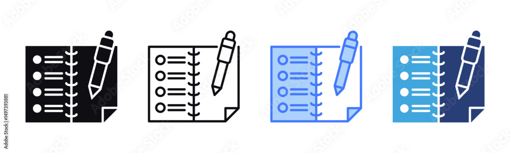 Poster Memo Pad icon sheet multiple style collection