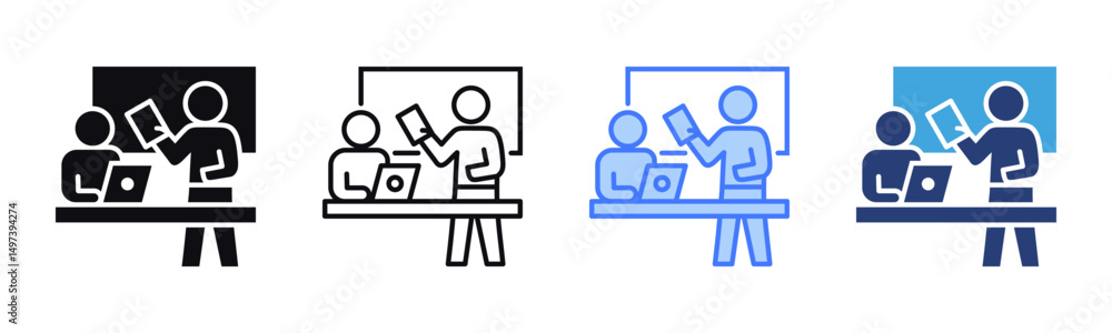Aufkleber focus group icon sheet multiple style collection