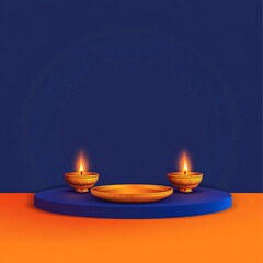 Diwali podium background, festival podium background for product presentation