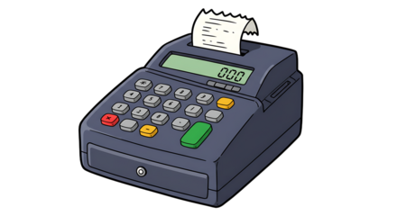 Cash register machine for point of sale system