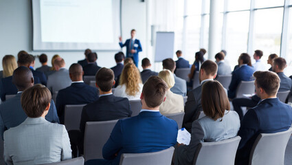 Obraz premium Professional Speaker at Corporate Business Event