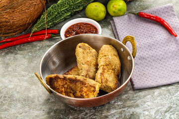 Indian chiken kebab minced meat