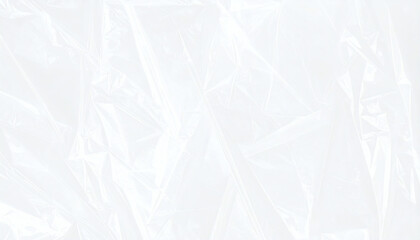 Obraz premium Bright Wrinkled Transparent Plastic Bag Poly Wrap Film Texture White Abstract Background