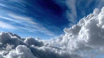 Fototapeta premium The sky is filled with clouds and stars