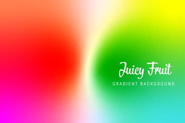 Fototapeta na wymiar Juicy Fruit gradient background shows warm summer colors blending gently from vivid red to fresh green with a bright middle shine nice for happy themes or event ads