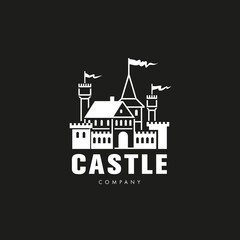Obraz premium Castle sign template design.