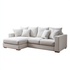 Naklejka premium Modern sectional sofa on white background