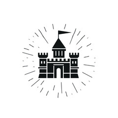 Fototapeta premium Castle sign template design.