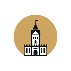 Town hall sign template design.