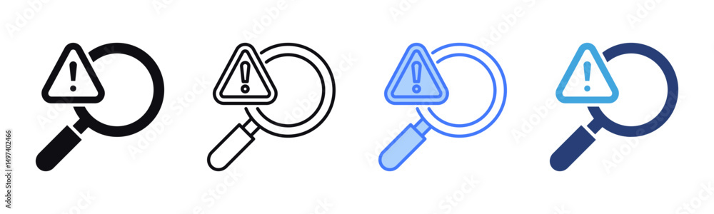 Poster Identification icon sheet multiple style collection