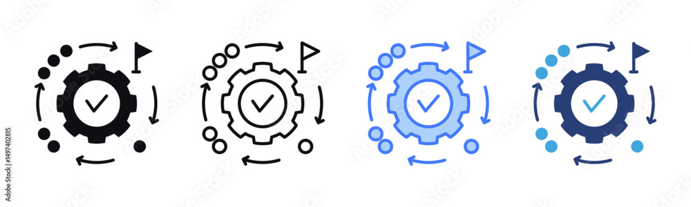 Poster Phases icon sheet multiple style collection