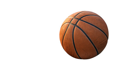 Fototapeta premium Realistic High Definition Orange Basketball on Court with Leather Texture