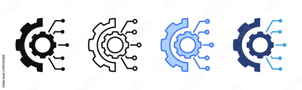 Poster Engineering icon sheet multiple style collection