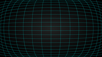 3d distorted wireframe grid warp template design vector illustration background. Empty 3 dimension virtual mesh with perspective wireframe grid geometric sketch. Cyber virtual line wavy frame.