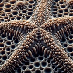 Close skin magnified for detail