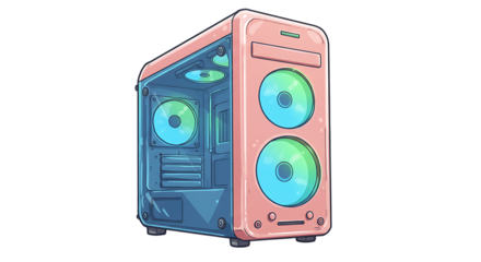 Pink computer case