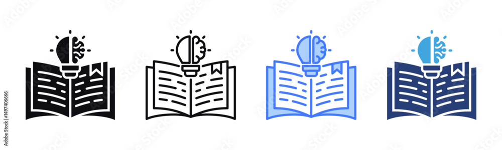 Poster Knowledge icon sheet multiple style collection