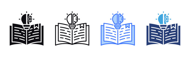 Knowledge icon sheet multiple style collection