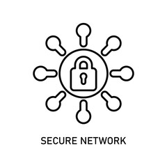 Icon a secure network, isolated against a clean background.
