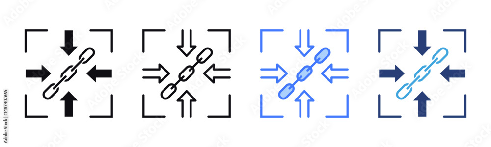Poster Constraint icon sheet multiple style collection