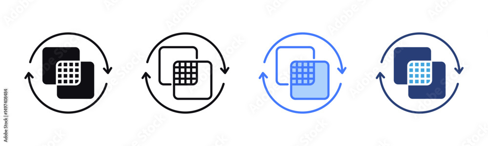 Poster Opacity icon sheet multiple style collection